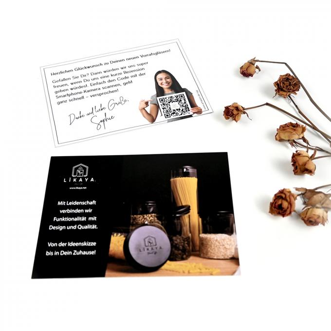 Paper Board Custom Gold Foil Logo Roze Business Postcard Groetekaart voor kleine bedrijven 3