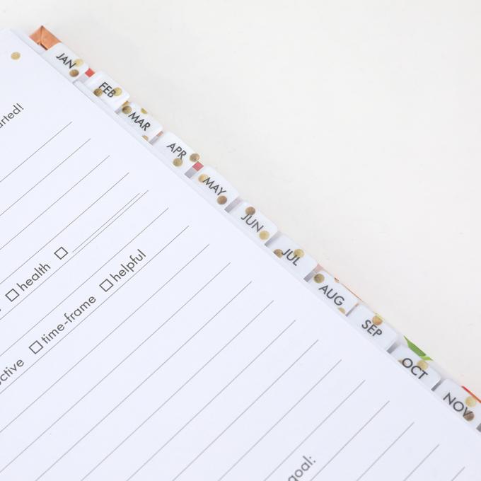 2024 Persoonlijk afdrukken Weekplanner met gelamineerde verdelers en goudversterkte hoeken 6