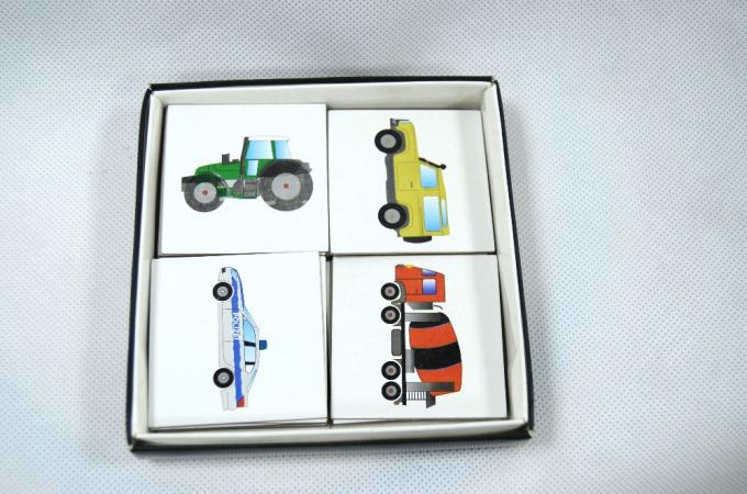 Op maat gemaakte ontwerpen Transportwagens Educatieve Memo Spelkaarten voor jongeren en kinderen op maat 2