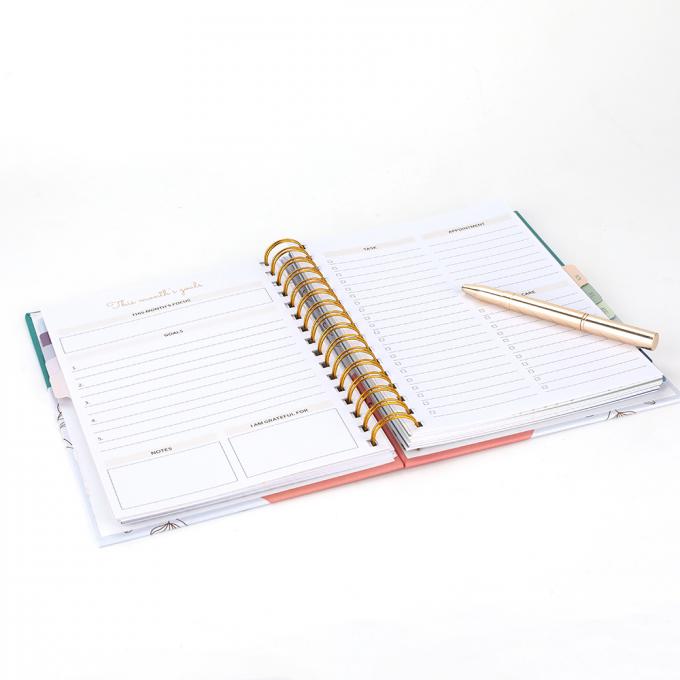 Op maat gedrukte notitieboekplanner A5 Dag-maandplanner Hard Cover Verschillende grootte 5