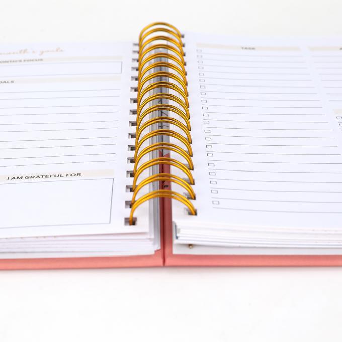 Op maat gedrukte notitieboekplanner A5 Dag-maandplanner Hard Cover Verschillende grootte 6