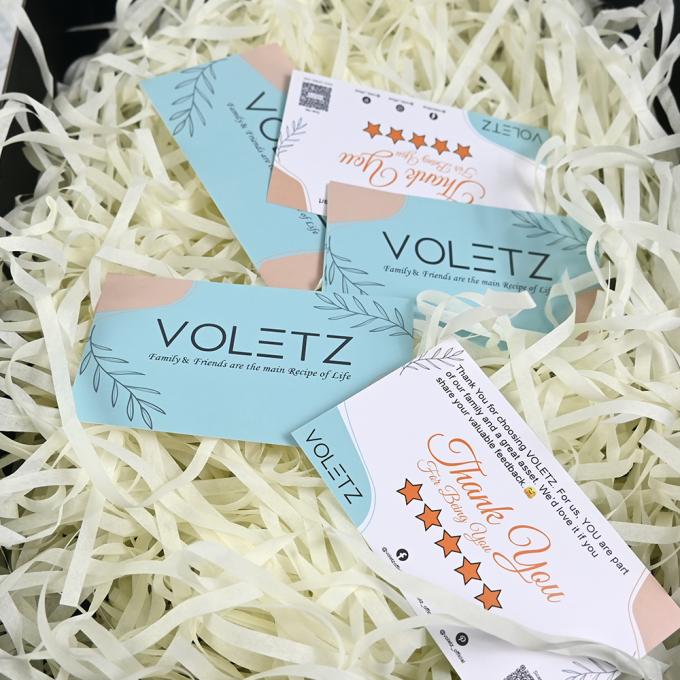 Op maat gedrukte visitekaartje UV en Offest Print Dankkaart voor kleine bedrijven 3