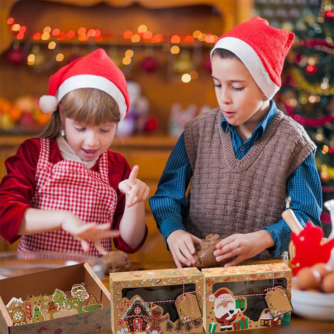 Kerstkoekjes Koekjes Chocolade en meer Persoonlijke verpakkingsdoos voor voedsel 7
