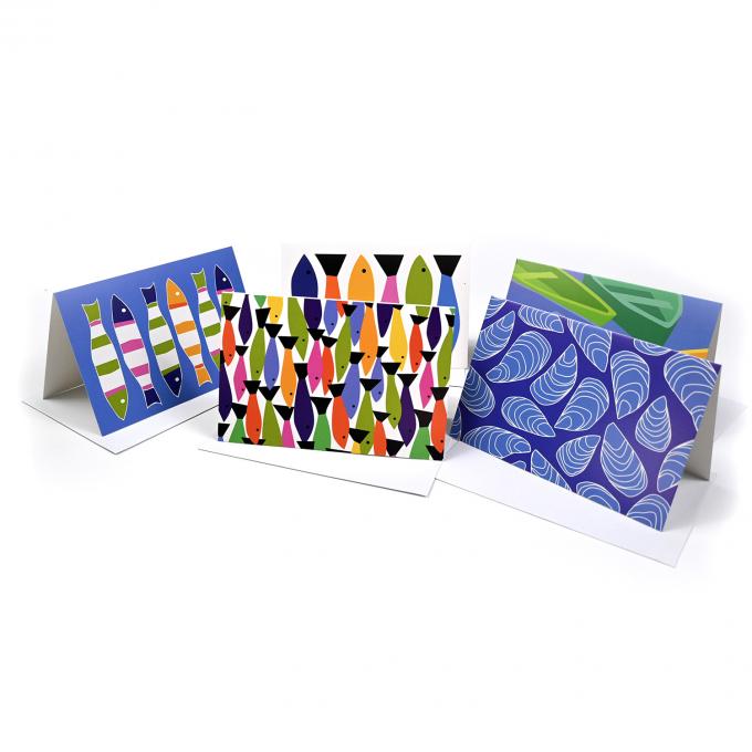OEM gevouwen dankjewelkaart Groetekaart Printing Serve Custom Design met envelop 4