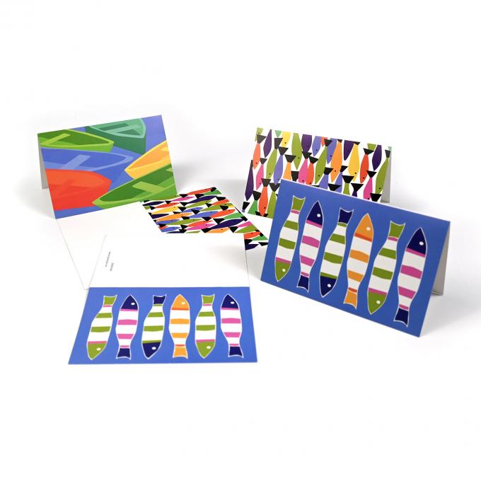 OEM gevouwen dankjewelkaart Groetekaart Printing Serve Custom Design met envelop 8