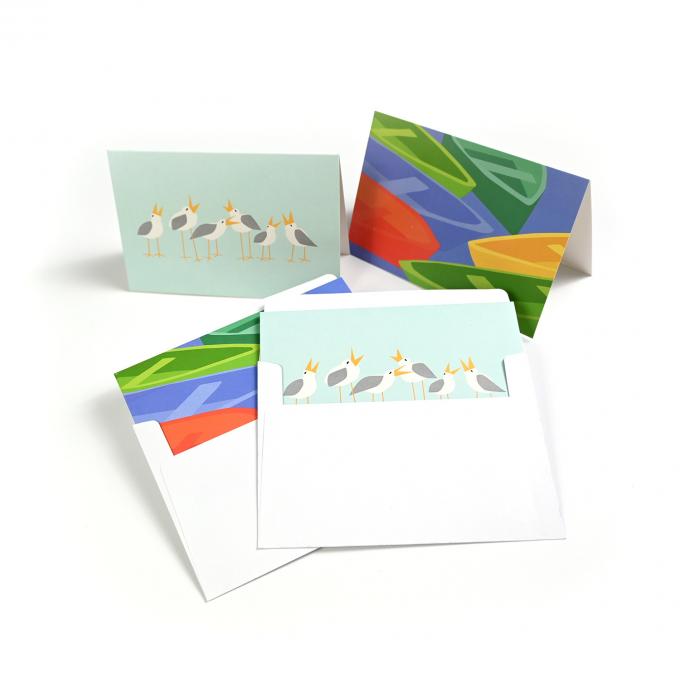 OEM gevouwen dankjewelkaart Groetekaart Printing Serve Custom Design met envelop 7