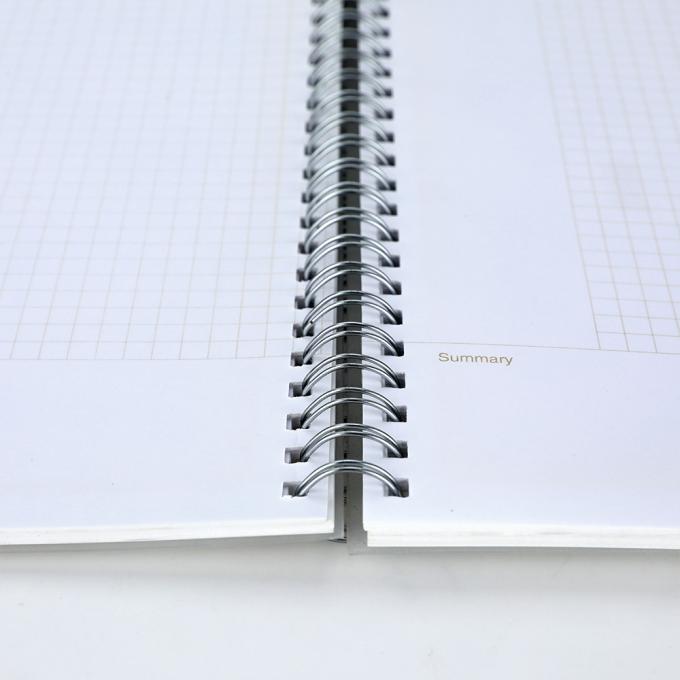 Gepersonaliseerd logo breed geregeerd kantoorpapier studenten spiraal schrijfboekjes met elastische sluiting 7