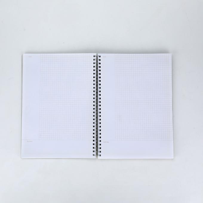 Gepersonaliseerd logo breed geregeerd kantoorpapier studenten spiraal schrijfboekjes met elastische sluiting 8