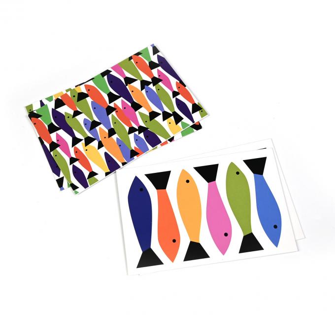UV en Offset Printing Bedankkaarten Set Met Doos En Envelop Gevouwen Groetekaartjes 8