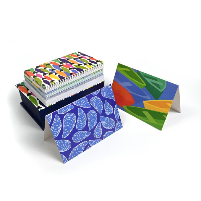 UV en Offset Printing Bedankkaarten Set Met Doos En Envelop Gevouwen Groetekaartjes 9