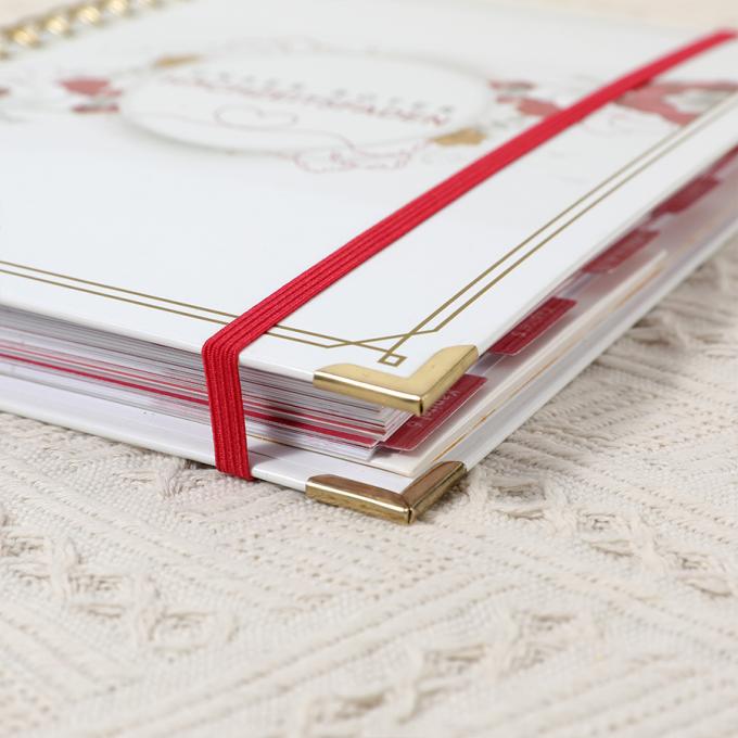 Goud folie spiraal bruiloft planner voor A5 bloemen bruiloft gastenboek organisator 12