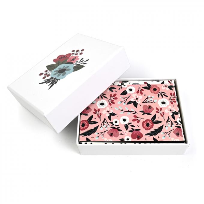 Op maat gedrukte Flora Dankkaartjes met doos UV en Offset Printing Film Laminatie 7