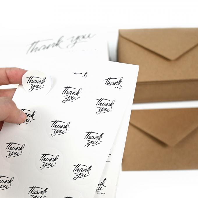 Kleine bedrijven Bedankkaarten met bruine kraftpapieren enveloppen en stickers 6