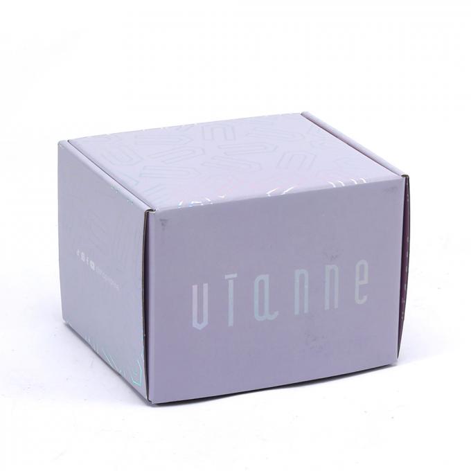 Custom Logo Holograaf Roze Mailer Box Klappend Gekromd Karton Papier Verpakking met Logo 10