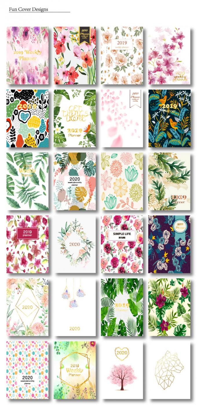 Custom Floral A5 Offset Paper Composition Spiral Notebook met 40-80 binnenste pagina's 12