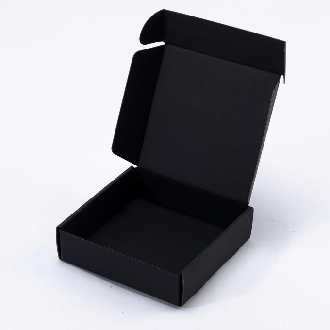 Geaffineerd karton mat zwart verzenddozen voor ondergoed schoenen geschenk vouwmaildoos 6