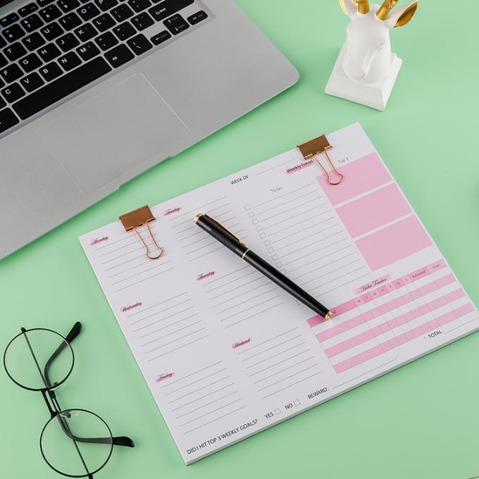 Offsetprinting Op maat gemaakte duurzame zachte papierbinding Weekplanners en notitieboeken 50 bladzijden 5