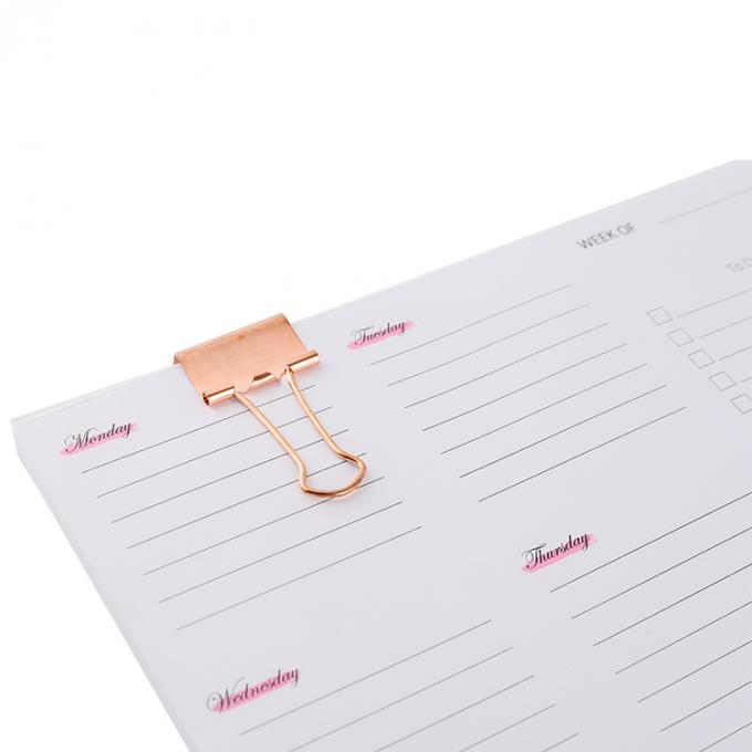 Offsetprinting Op maat gemaakte duurzame zachte papierbinding Weekplanners en notitieboeken 50 bladzijden 1