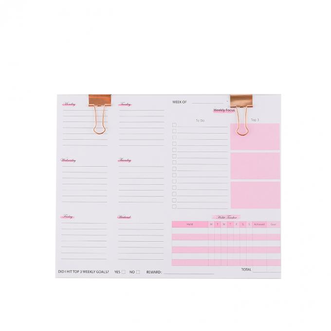 Offsetprinting Op maat gemaakte duurzame zachte papierbinding Weekplanners en notitieboeken 50 bladzijden 3
