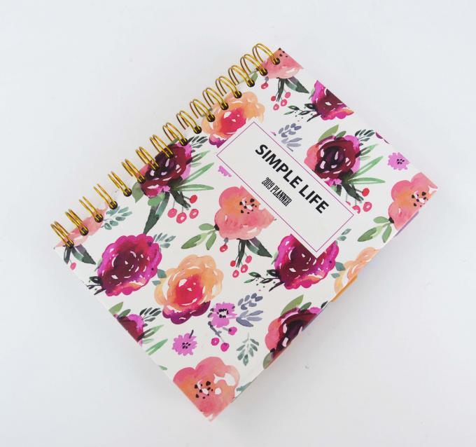 Organisator / Planner A5 Grootte Rozen goud O Draad Spiral gebonden CMYK 2021 Agenda Planner 0