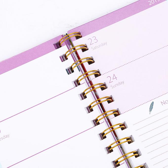 Hardcover CMYK Print School Academische Inspiratieve Week Planner Papier Notitieboek 5