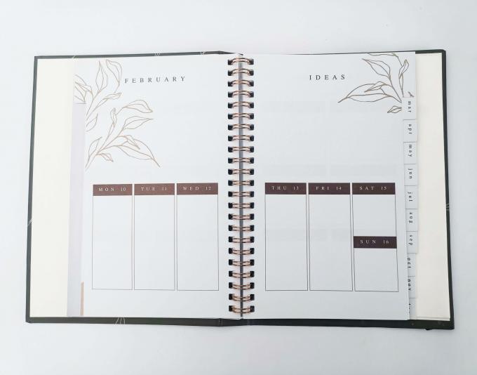 Verberg Spiral Hardcover Notebook Printing Weekplanner Met 80 Bladzijden Innerlijke Pagina's 2