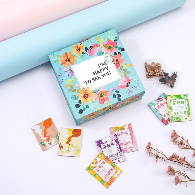 Custom logo vouwbare magnetische papieren cadeaubon voor thee/snack/voedsel abonnement Perfect 6