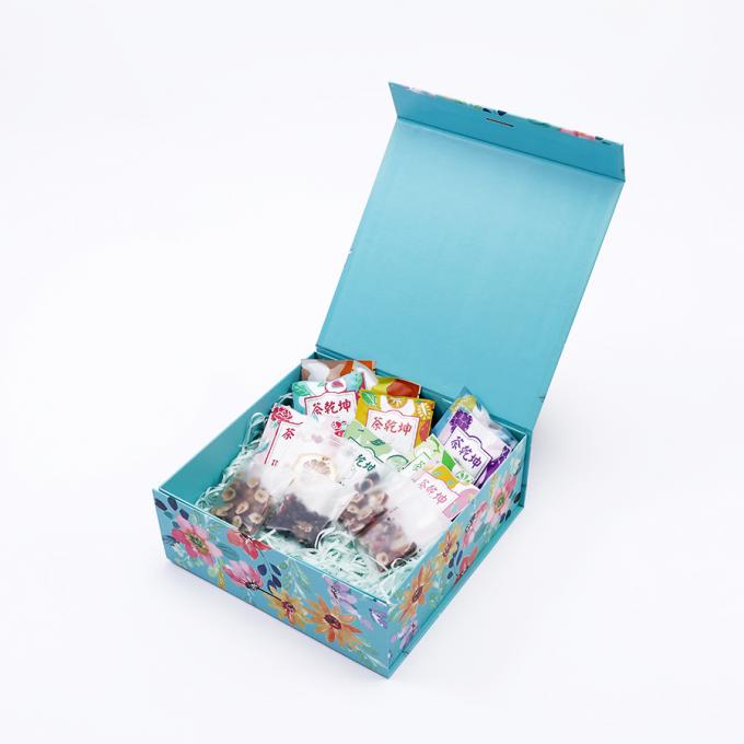 Custom logo vouwbare magnetische papieren cadeaubon voor thee/snack/voedsel abonnement Perfect 8