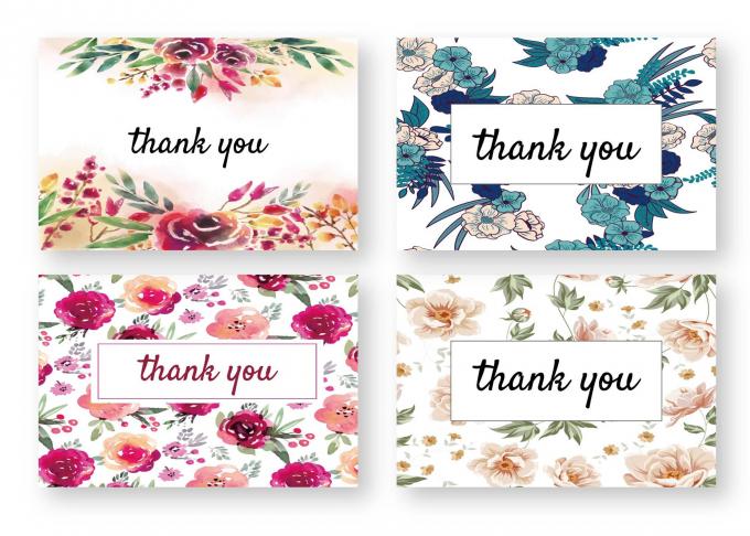 OEM bloemen gedrukt op maat trouwdag dank u kaarten met envelop boek drukdienst 3