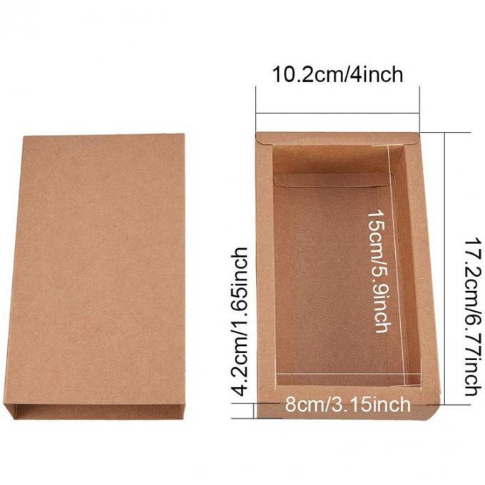 CMYK Custom Logo Candy Gift Packaging Bruine laken Kraft papier doos voor festival token 2