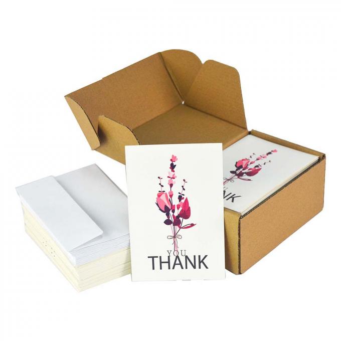 OEM bloemen gedrukt op maat trouwdag dank u kaarten met envelop boek drukdienst 9