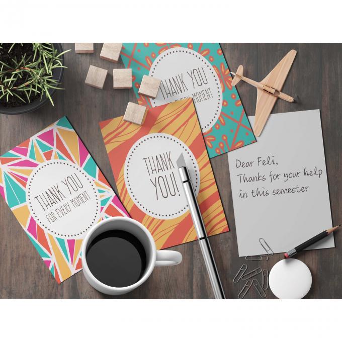 Paper Custom Card Printing Kleurrijk Bedrijf Bedankkaarten Offset Printing 6