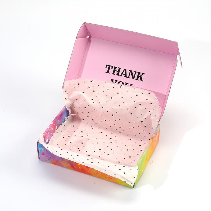 Digitaal drukken Op maat gedrukt logo Roze geschenkdoekpapier voor het verpakken van kleding 7