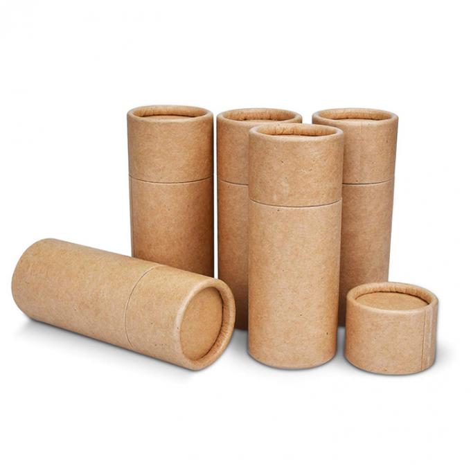 Recyclebaar Custom Logo Tea Packaging Box Kraft Paper Tube Gift Cylinder Tube Box 6