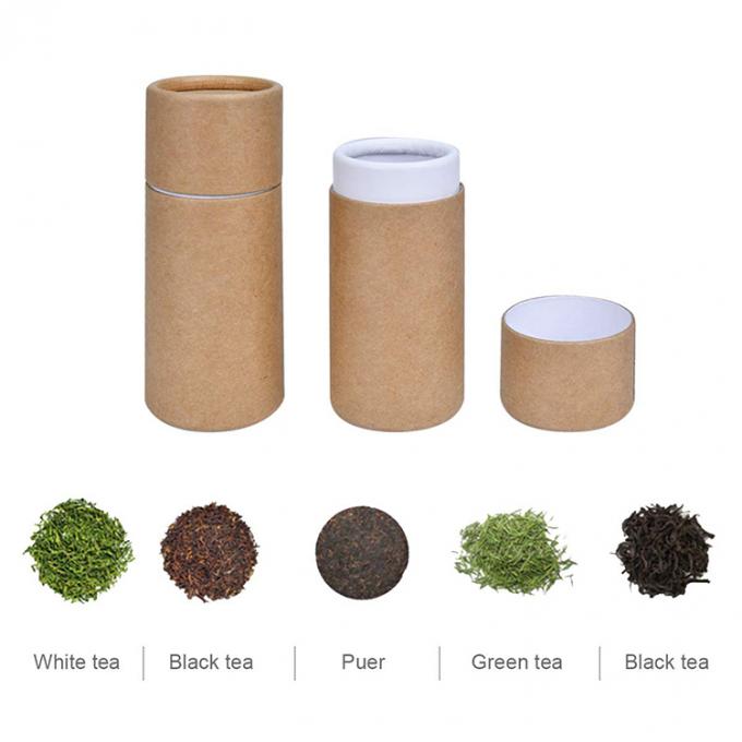 Recyclebaar Custom Logo Tea Packaging Box Kraft Paper Tube Gift Cylinder Tube Box 11
