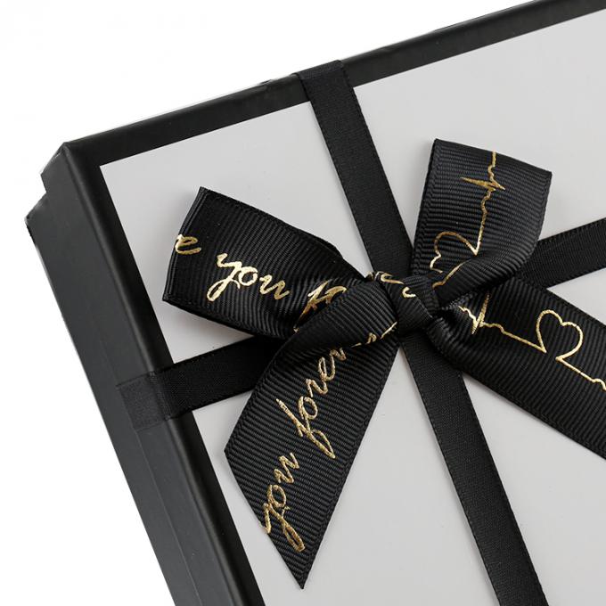 Grote luxe op maat vouwblauwe hoes en basis cadeaubon met lint voor cadeauverpakking 7