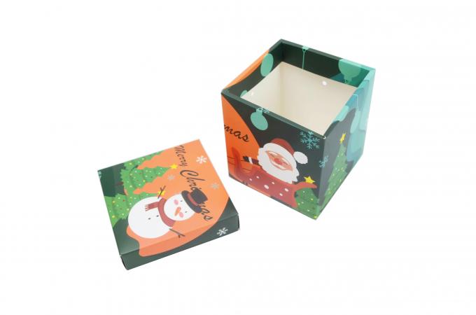 Custom Xmas Santa Snowman gedrukte kleine cadeauverpakking Kerstcadeau snoepdozen met deksel 10