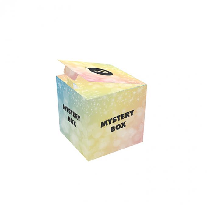 Custom logo bedekt papier kleurenprinten verrassing cadeau verpakking opvouwbare mysterie doos 1
