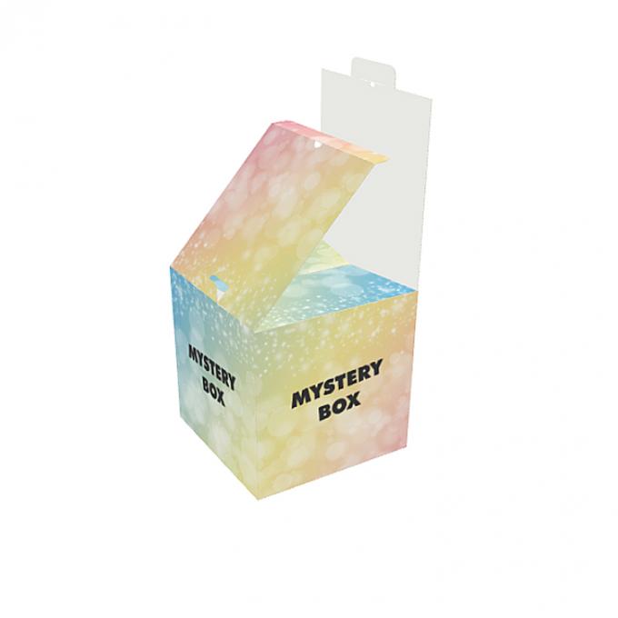 Custom logo bedekt papier kleurenprinten verrassing cadeau verpakking opvouwbare mysterie doos 2