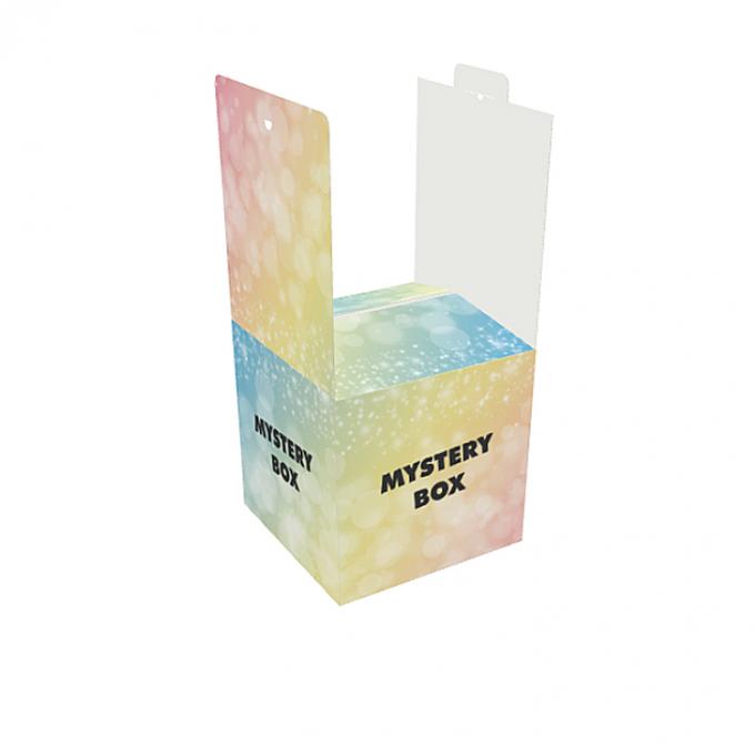 Custom logo bedekt papier kleurenprinten verrassing cadeau verpakking opvouwbare mysterie doos 3