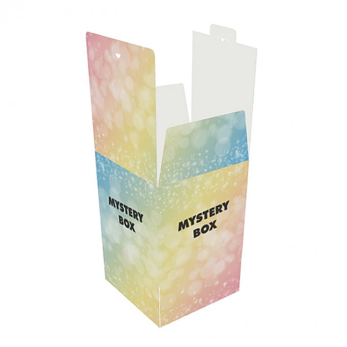 Custom logo bedekt papier kleurenprinten verrassing cadeau verpakking opvouwbare mysterie doos 6