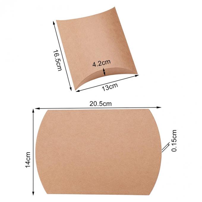Custom Logo Heavy Duty Kraft Kissen Shape Candy Paper Box voor snoepopslagoplossing 7