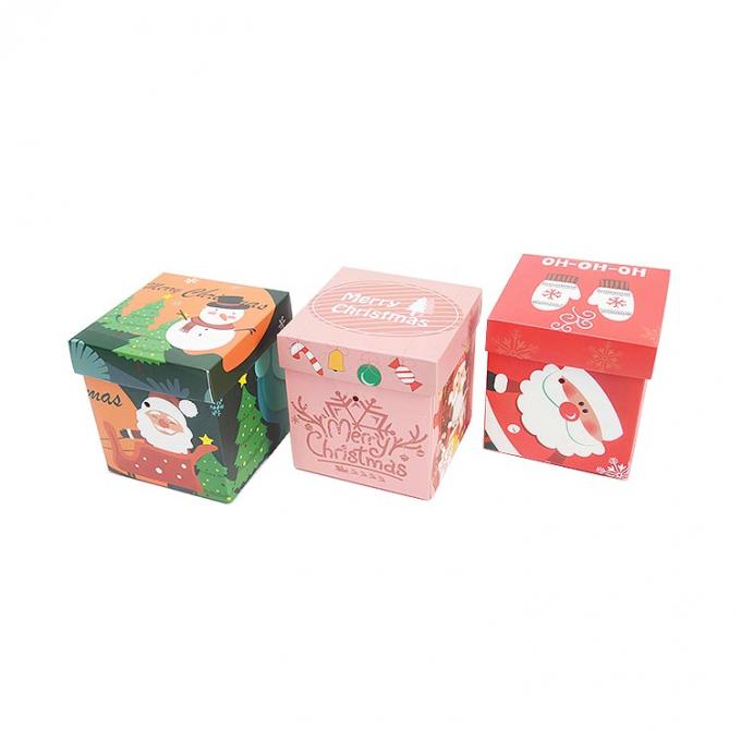 Andere geschenken Craft Custom Printed Kerst Decoration Cardboard Gift Paper Verpakkingsdoos Met Deksel En Basis 1
