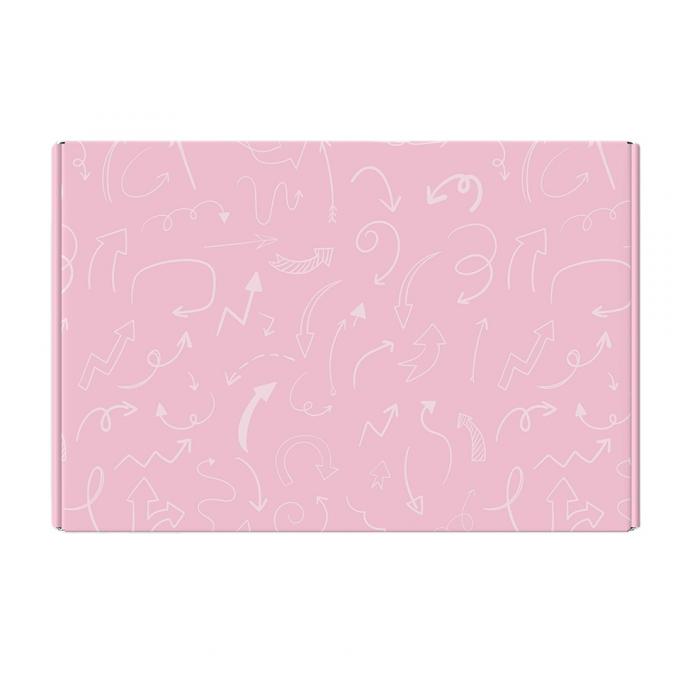 Op maat gemaakte kleding die cut mailer papieren doos gegolfde verpakking roze verzenddozen 9