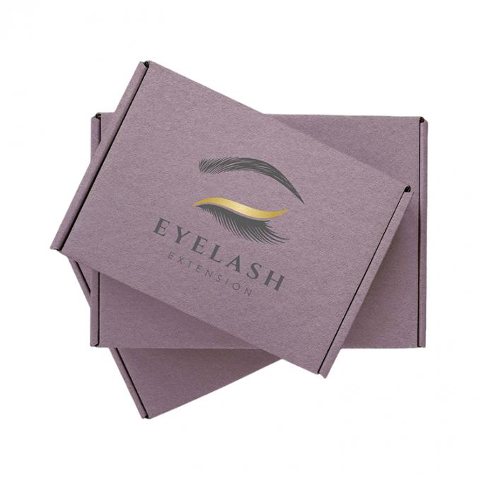 Op maat gemaakte bestelling Op maat gemaakt logo gedrukt Elegante mode cadeau mailer Karton papier wimpers Verschep verpakkingsdoos 4