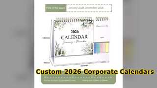 Aangepaste desktopkalender 2026 voor bedrijfsbranding