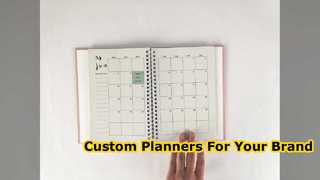 Aangepaste hardcover planner afdrukken voor uw merk