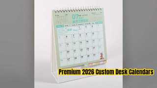 Aangepaste 2026 bureaukalender premium folie gestempeld ontwerp