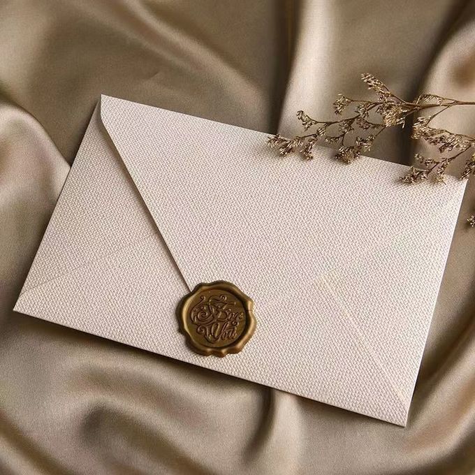 Minimalistische zelfzegel Huwelijksuitnodigings enveloppen Retro-groetekaart enveloppen 1