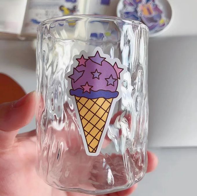 Op maat gedrukte cartoon zelfklevende sticker PVC vinyl die cut waterdichte stickers 1